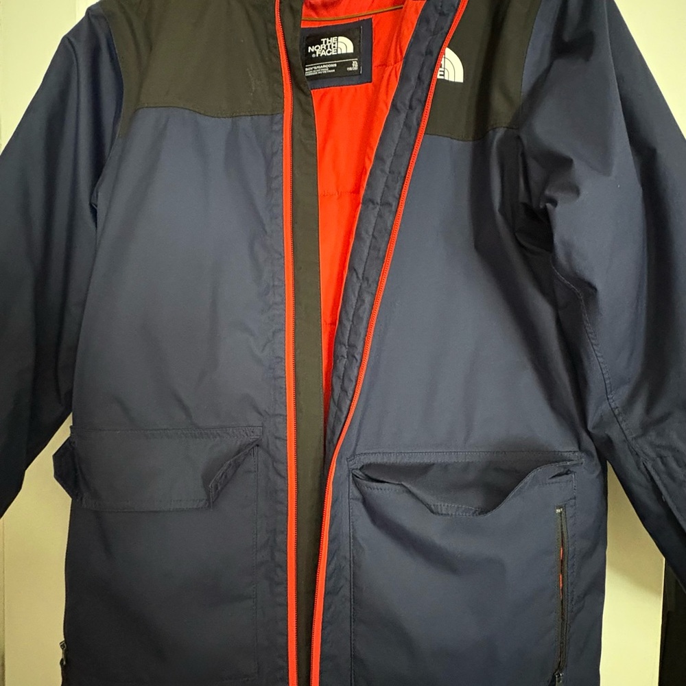 The North Face Youth XL Navy and Orange Jacket